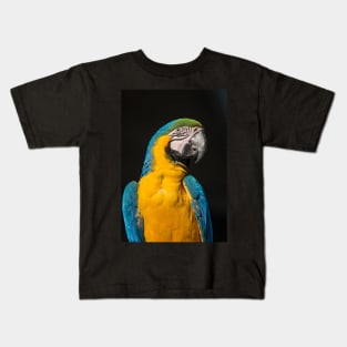 Blue And Gold Macaw Kids T-Shirt